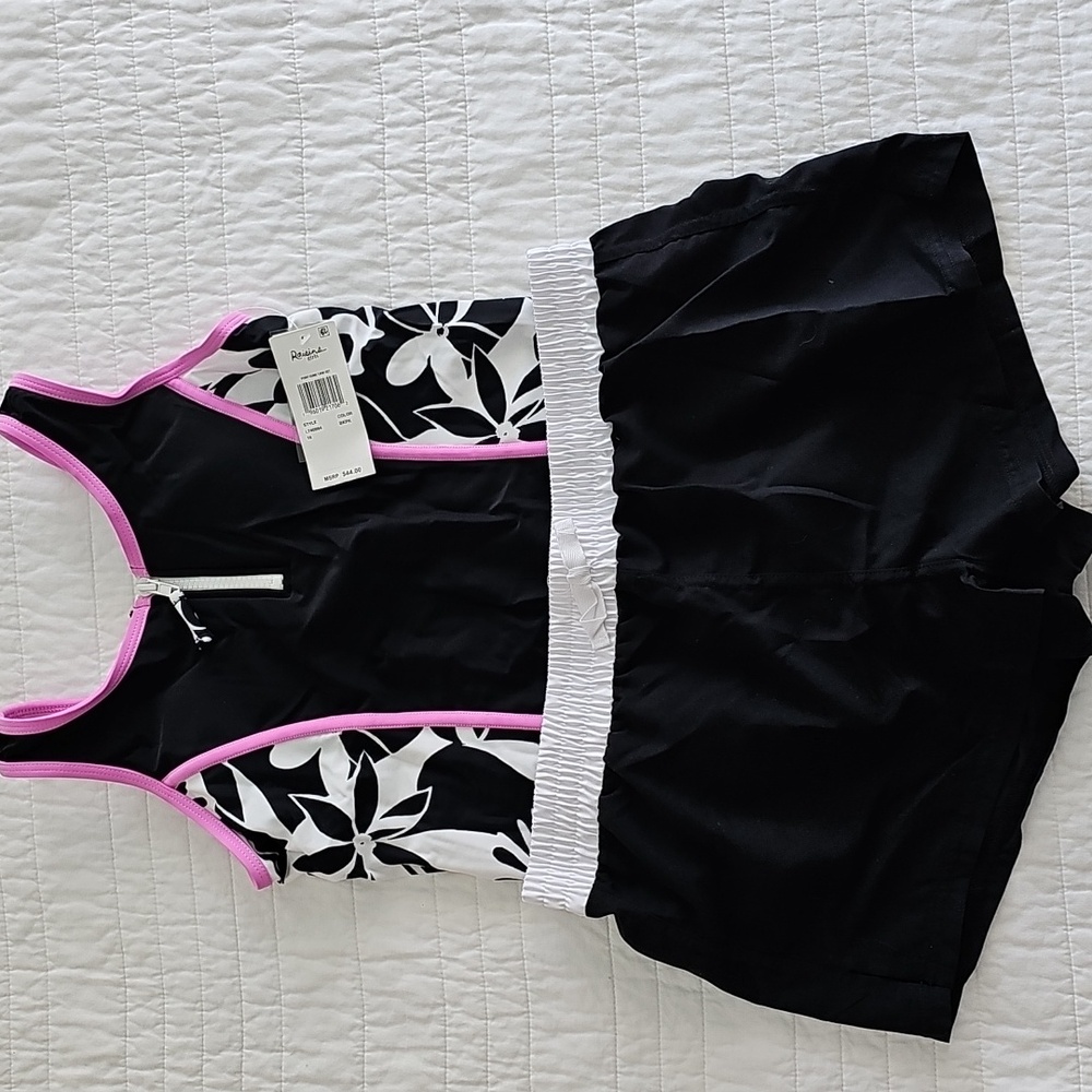 Raisins Big Girls Size 16 Printed Point Dume Tank Swim Set NWT $44